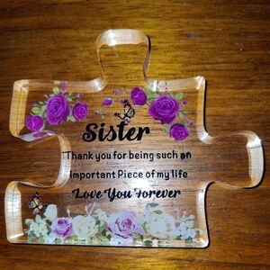 Sister Puzzle Piece! Perfect gift for your sister! Tell your sister how you feel